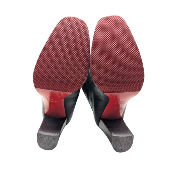 Christian Louboutin Mervillon Black Leather Knee High Heeled Boots Size EU 38 - Picture 13 of 13